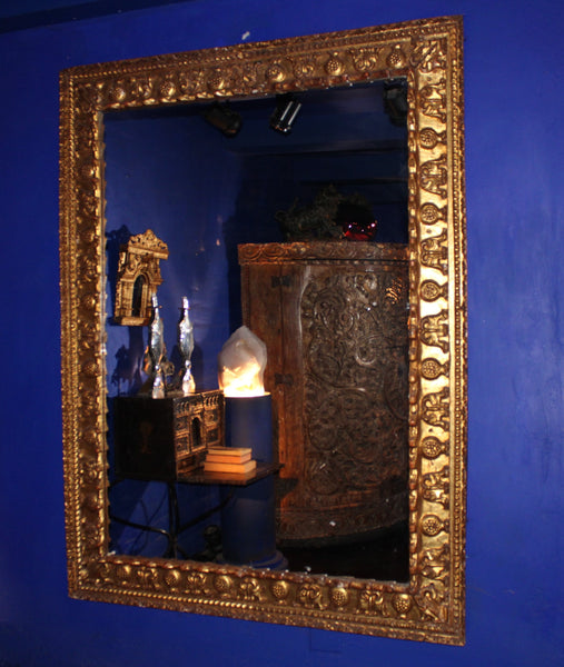 Pomegranate Motif Mirror from Mexico
