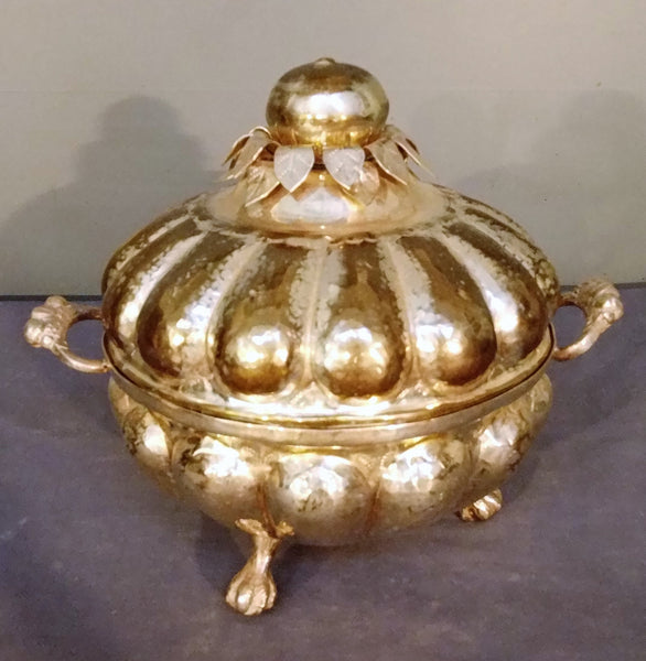 Hammered Copper with Silver Plate Coquera