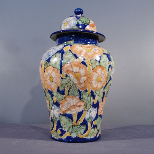 Talavera Jar with Lid from Puebla, Mexico
