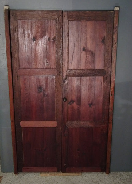 Pair of Mexican doors reconstructed from antique heart pine.
