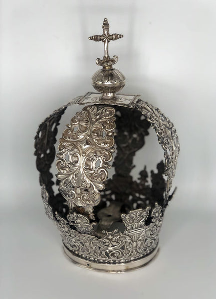 Spanish Colonial Sterling Silver Crown.