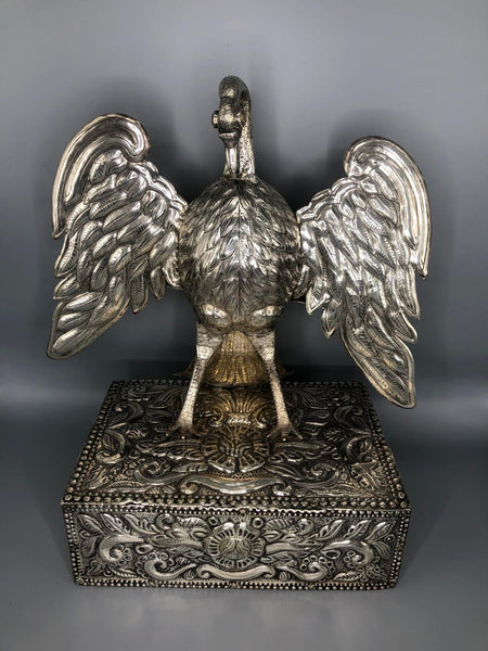Spanish Colonial Sterling Silver Pelican