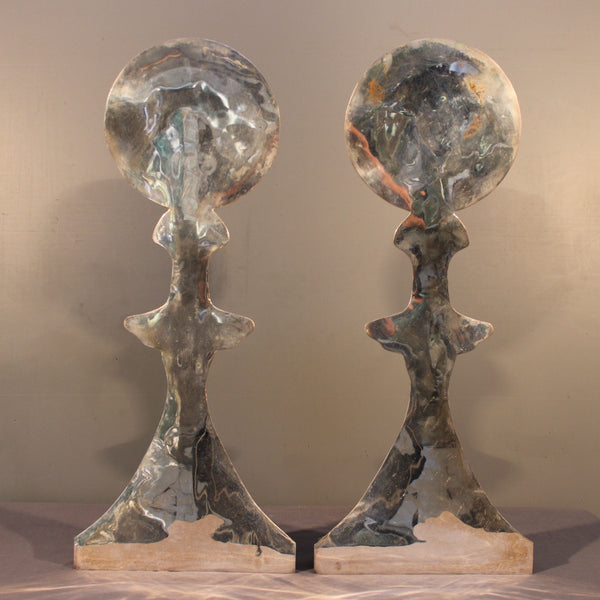 Alpaca Silver Candle Reflectors from Mexico