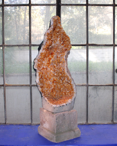 Citrine Geode resembling Our Lady of Guadalupe