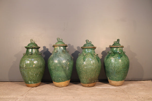 Green Martaban Shipping Jars from Indonesia
