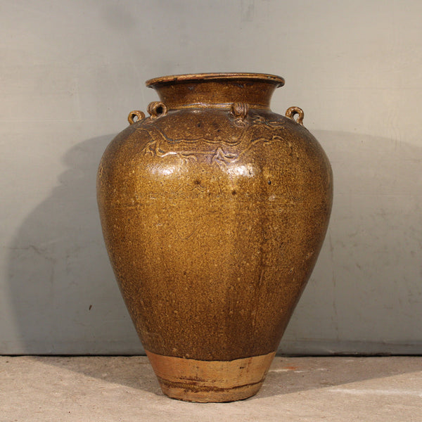 Brown Martaban Shipping Jar from Indonesia