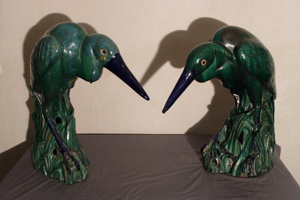 Glazed Clay Storks