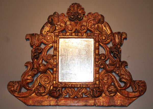 Peruvian Gold Leafed Mirror frame with original mirror