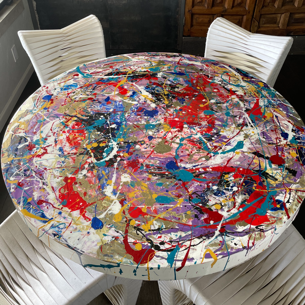 Abstract Impressionists Cocktail Table by Lorena Suarez