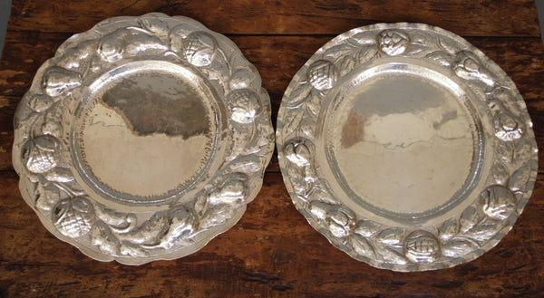 Two Alpaca Silver Trays from Bolivia
