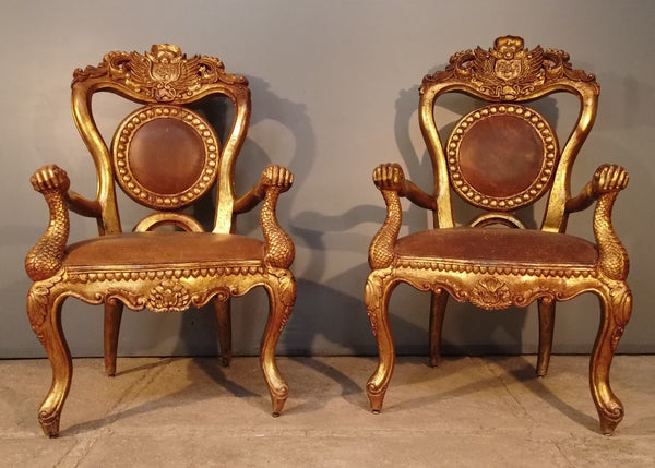Pair of Sultans chairs from Indonesia