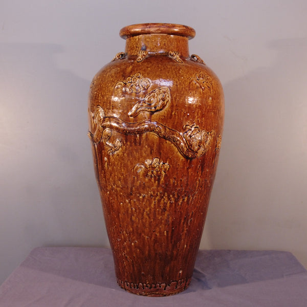 Brown Martaban Jar From Indonesia