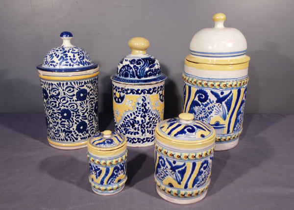 Set of Talavera Tea and Spice Canisters