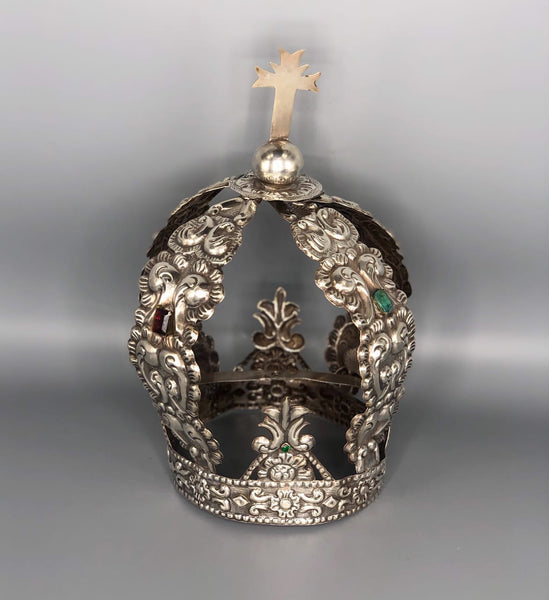 Spanish Colonial Sterling Silver Crown