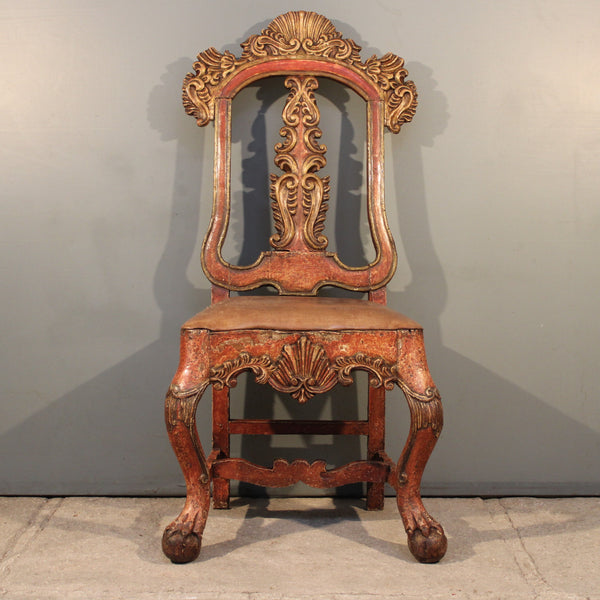 Original Mexican Chippendale dining chair from the 18th c.