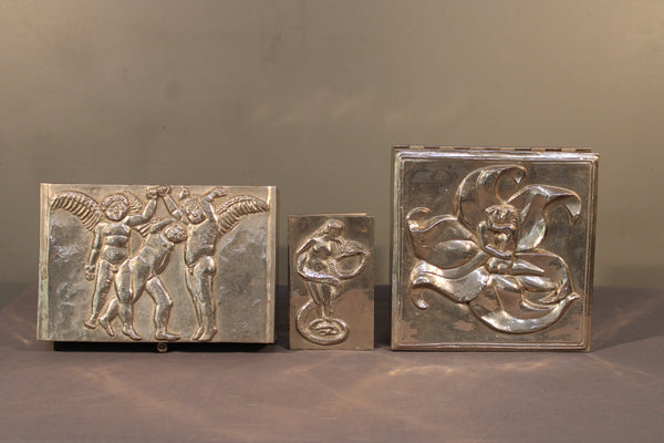 Silver Electroplated Boxes by Ana Pellicer, Michoacan, Mexico Artist