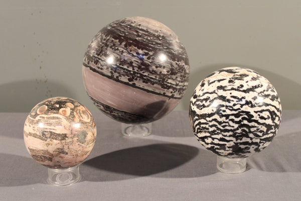 Mineral Spheres. "Los Tres Amigos” from Latin America