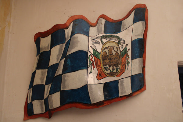 Ana Pellicer Painted Flag on Metal