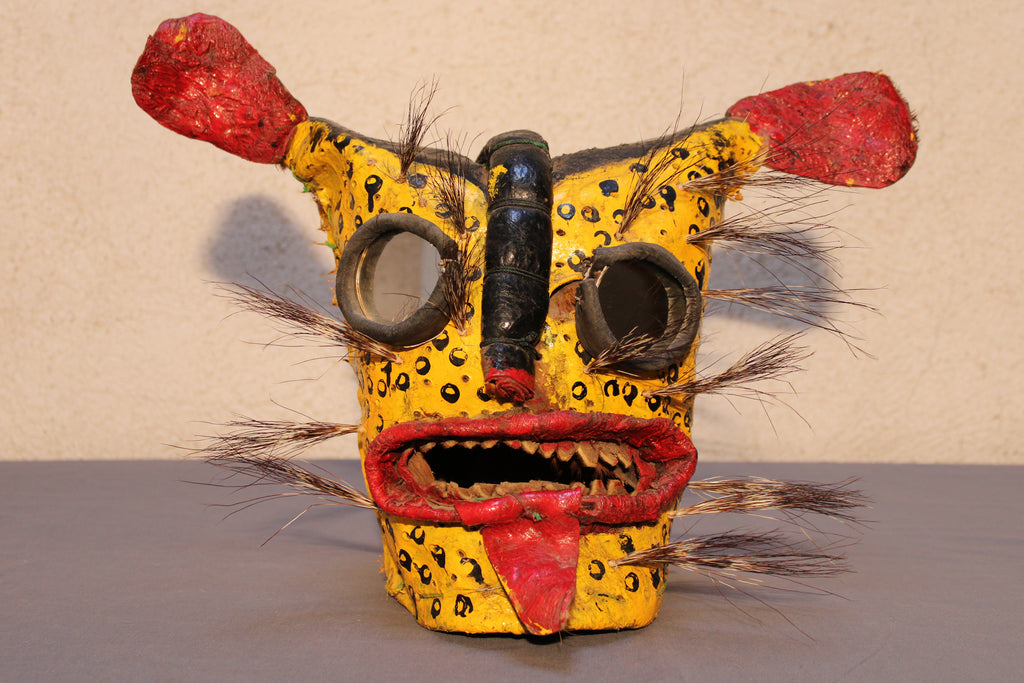 Ceremonial Leather Tiger Masks from Mexico – hsreserve