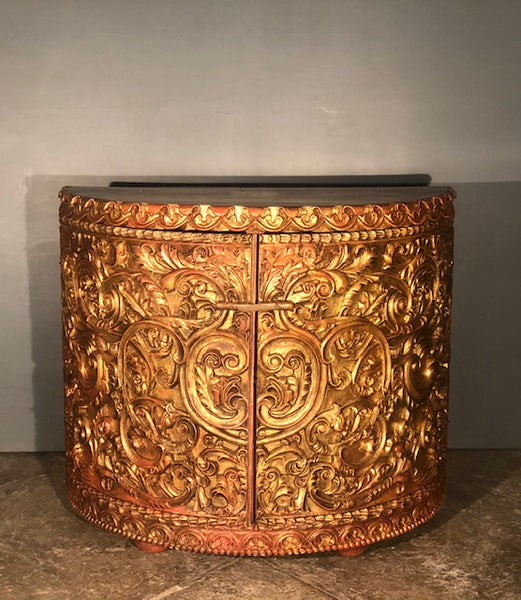Demi-Lune Gold Leafed Consoles