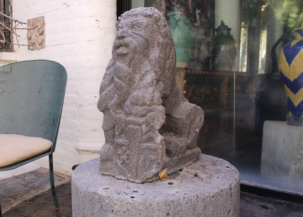 Pair of Stone Lions from Mexico