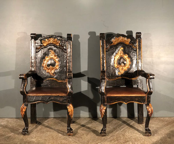 18th Century Pair of Frailero Chairs