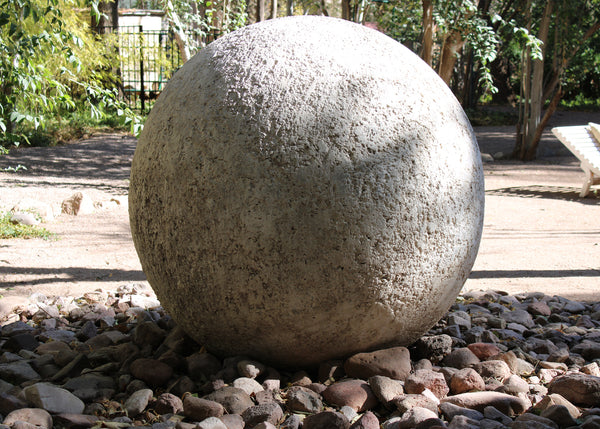 Large Sphere made in Mexico from a composite of Cantera stone and Cement.